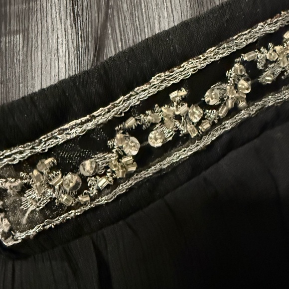 Mushka by Sienna Rose Sheer Black Embroidered Top- L - Picture 4 of 8